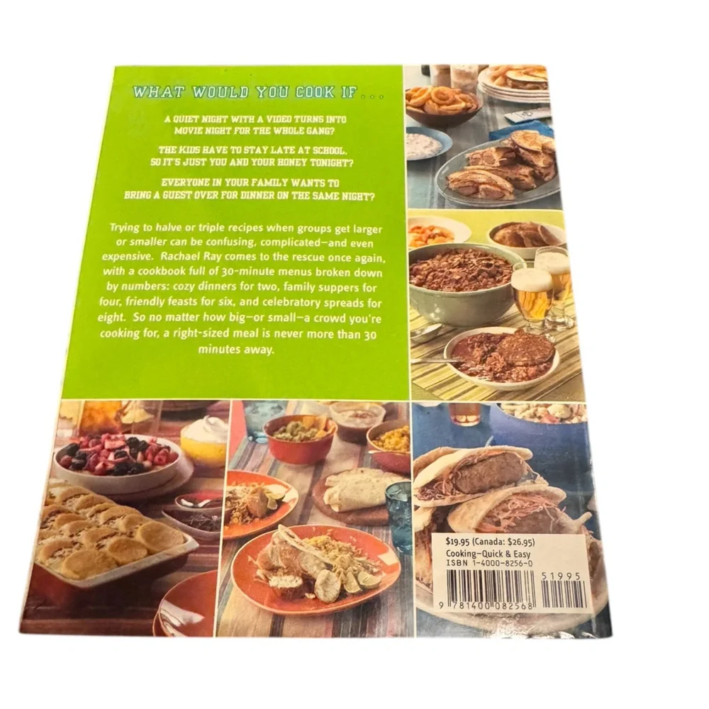 🔵 3 /$15 - Rachael Ray 2, 4 6, 8 Great Meals for Couples or Crowds Cookbook